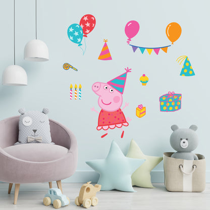 Peppa Pig Wall Sticker - Peppa Pig Party Set Wall Decal Kids Art