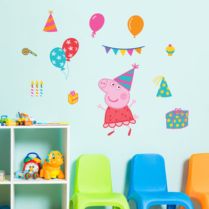 Peppa Pig Wall Sticker - Peppa Pig Party Set Wall Decal Kids Art