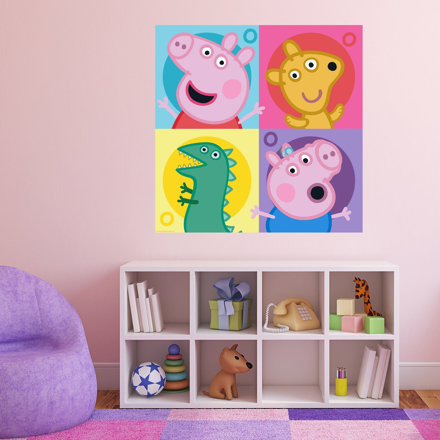 Peppa Pig Wall Sticker - Peppa Pig Colour Squares