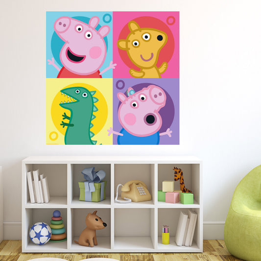 Peppa Pig Wall Sticker - Peppa Pig Colour Squares