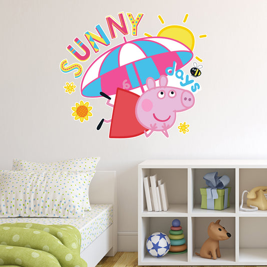 Peppa Pig Wall Sticker - Peppa Pig Sunny Days Wall Decal Kids Art