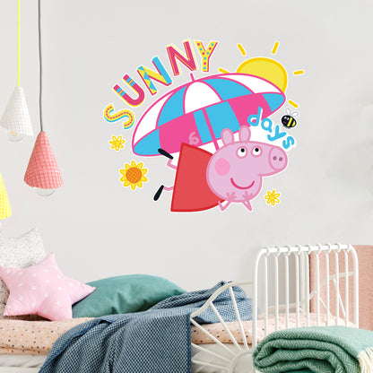 Peppa Pig Wall Sticker - Peppa Pig Sunny Days Wall Decal Kids Art