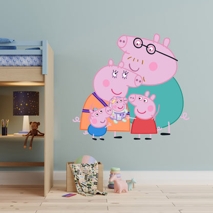 Peppa Pig Wall Sticker - Peppa And Family Group Hug