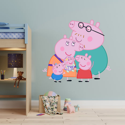 Peppa Pig Wall Sticker - Peppa And Family Group Hug