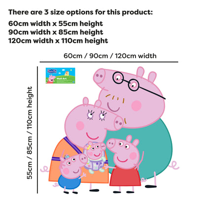 Peppa Pig Wall Sticker - Peppa And Family Group Hug