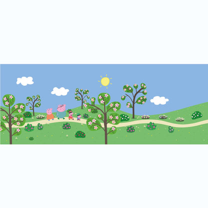 Peppa Pig Full Wall Mural - Peppa and Family Park Scene