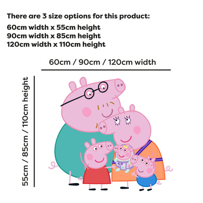 Peppa Pig Wall Sticker - Peppa And Family Group Hug