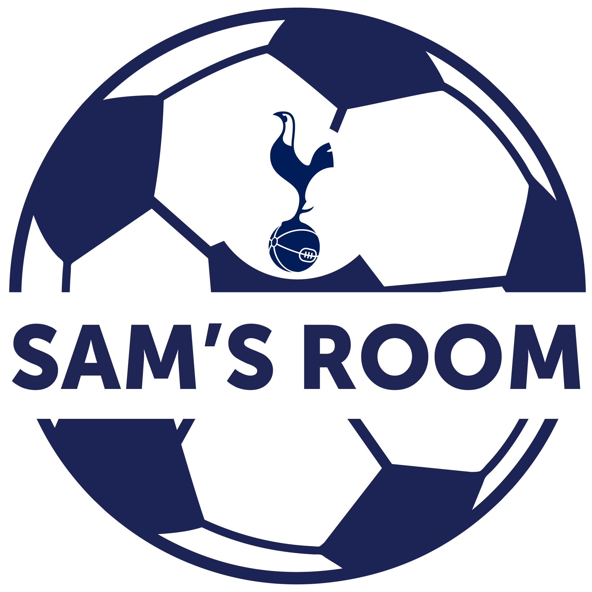 Thfc Stickers Tottenham Hotspur Football Club Personalised Ball & Name Wall Decal ...