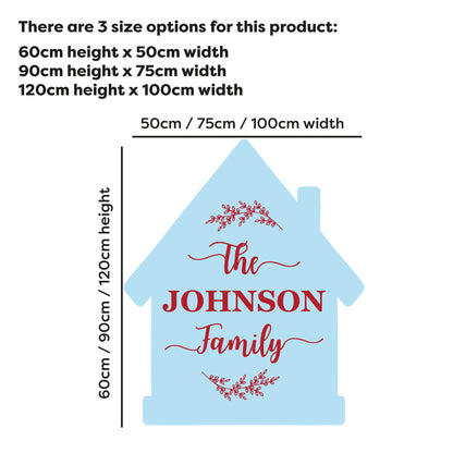 Home Wall Sticker - Personalised Name Family House Decal Wall Art