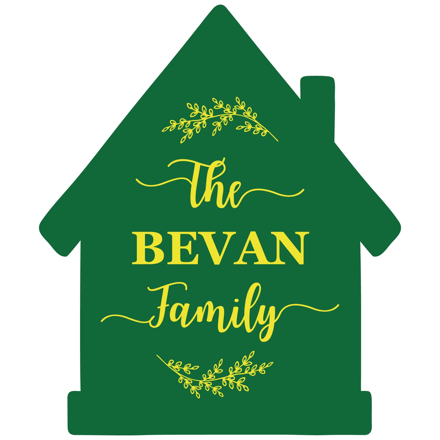 Home Wall Sticker - Personalised Name Family House Decal Wall Art