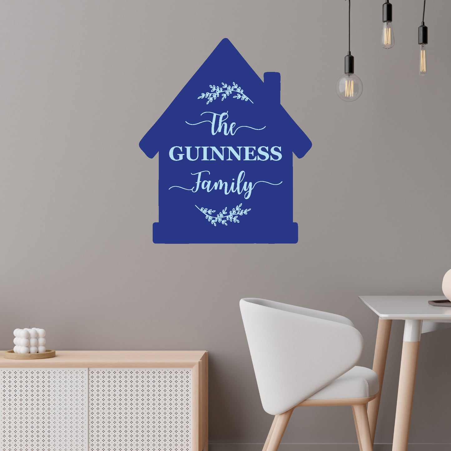 Home Wall Sticker - Personalised Name Family House Decal Wall Art