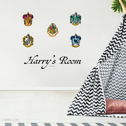 HARRY POTTER Wall Sticker – Personalised Name & House Crests Wall Decal Wizarding World Art