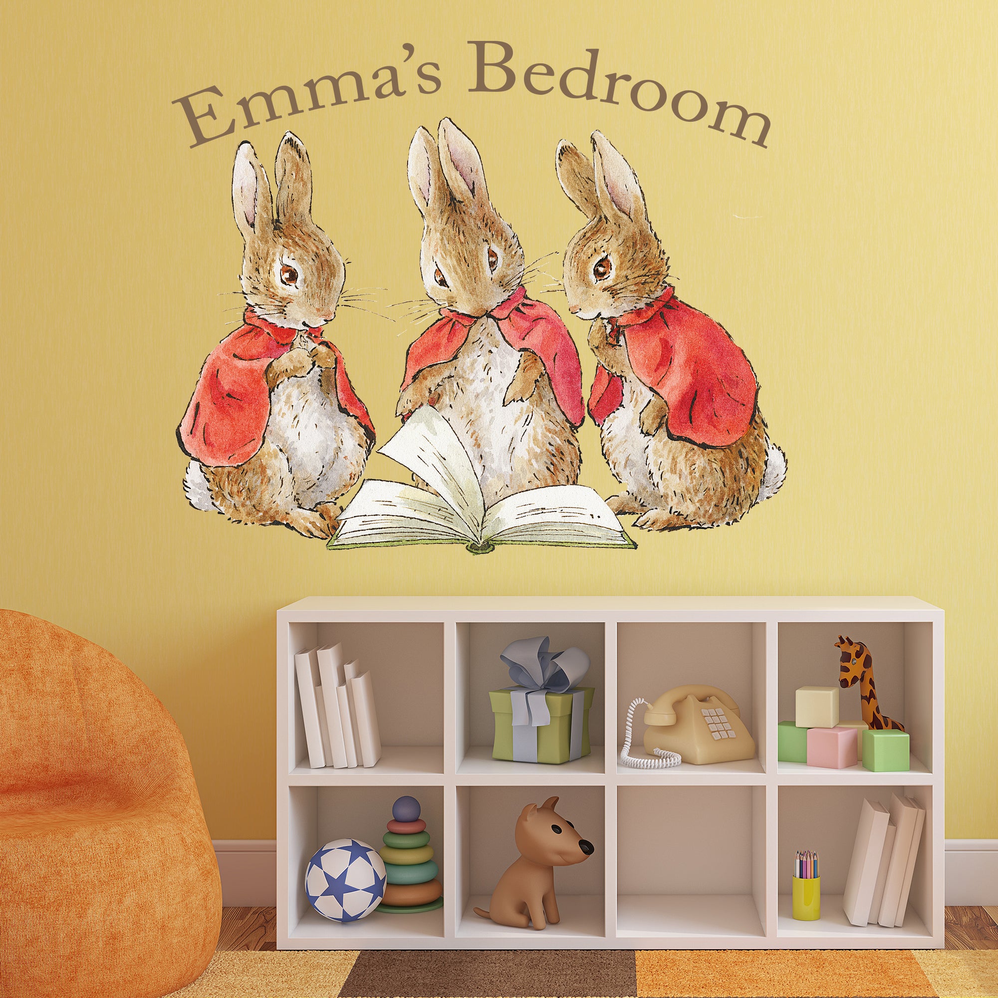 Peter Rabbit Wall Sticker - Peter Rabbit Flopsy Mopsy and Cottontail R ...