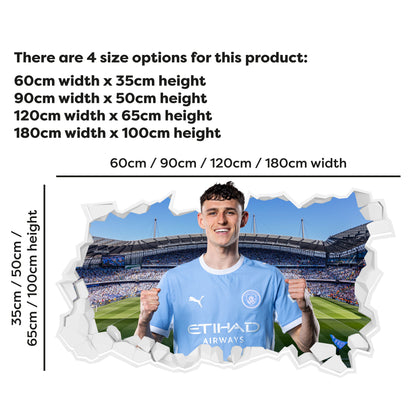 Manchester City Football Club - Phil Foden 26/27 Broken Wall Sticker