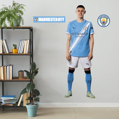 Manchester City FC - Phil Foden 25/26 Player Wall Sticker + Decal Set