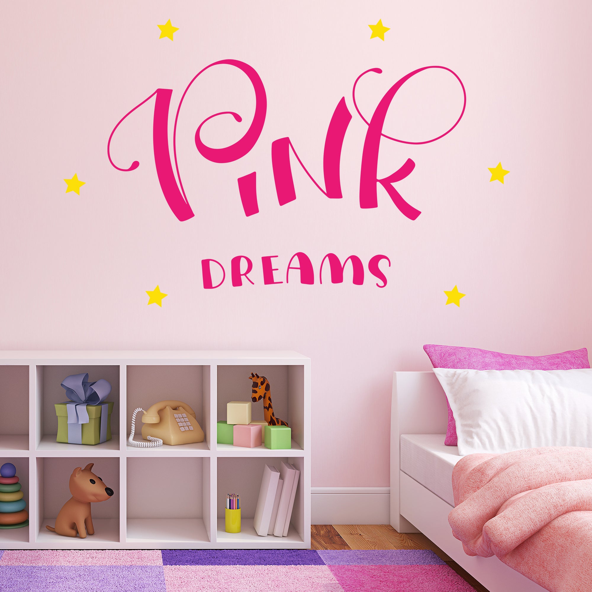 Pink Wall Sticker - Pink Dreams Decal Wall Art – www.themed.co.uk