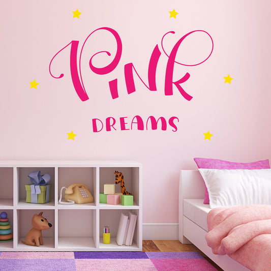 Pink Wall Sticker - Pink Dreams Decal Wall Art