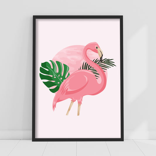 Pink Print - Pink Flamingo Poster Wall Art