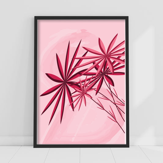 Pink Print - Pink Flowers Poster Wall Art