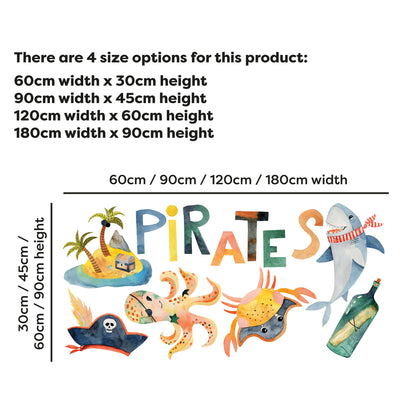 Pirate Wall Sticker - Sea Animals Decal Set Wall Art