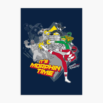 Power Rangers Print - Fighting Villains Poster Wall Art