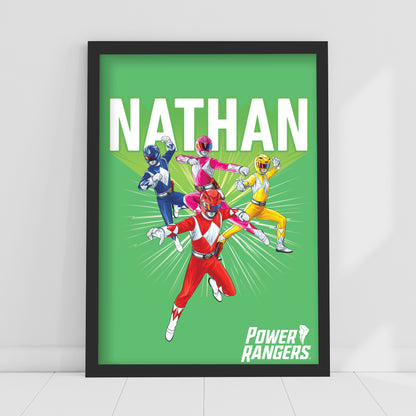 Power Rangers Print - Green Personalised Poster Wall Art