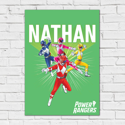 Power Rangers Print - Green Personalised Poster Wall Art