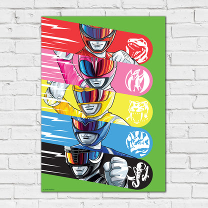 Power Rangers Print - Group Green Poster Wall Art