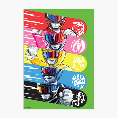 Power Rangers Print - Group Green Poster Wall Art