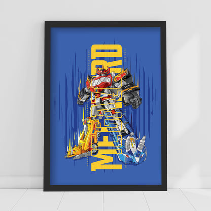 Power Rangers Print - Megazord Poster Wall Art