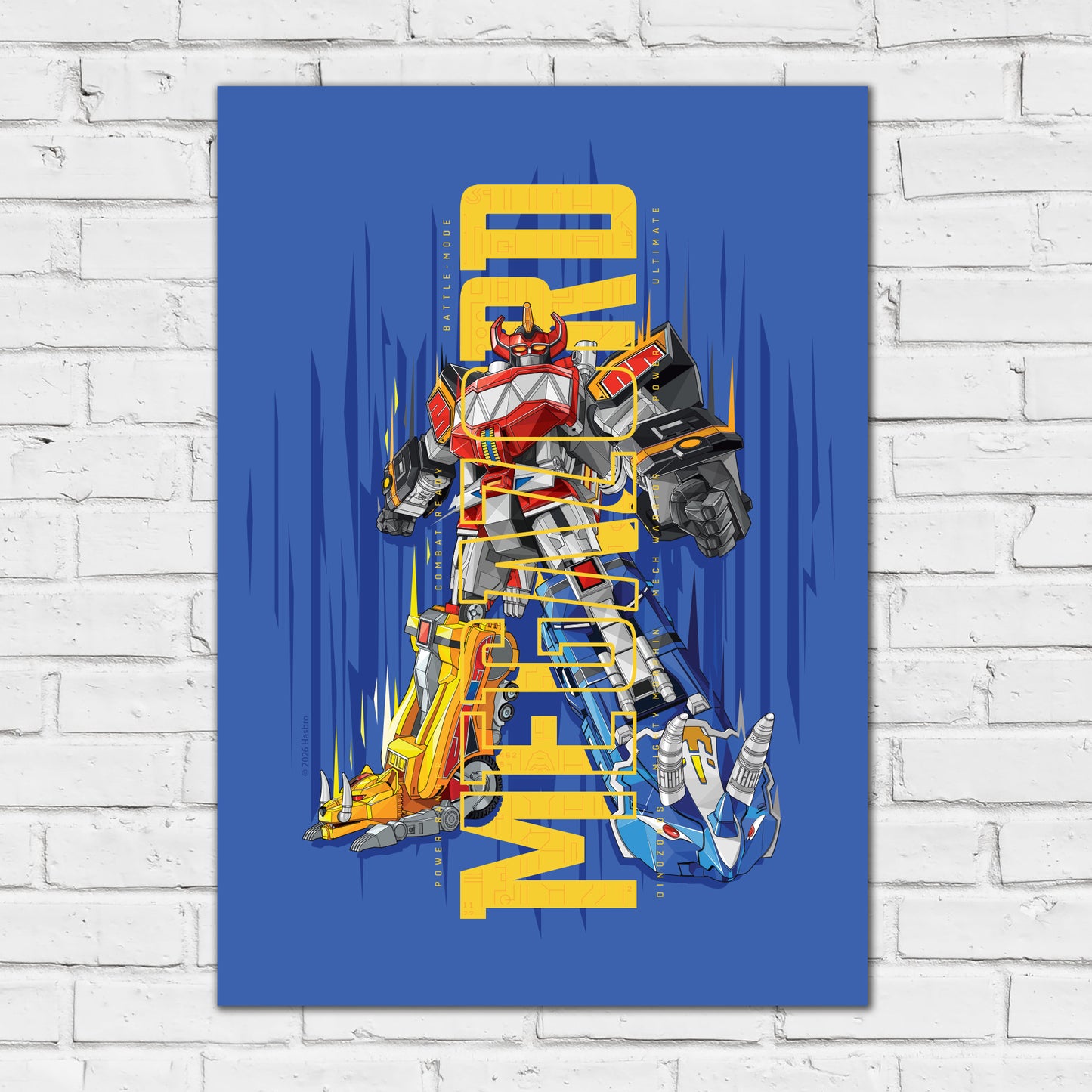 Power Rangers Print - Megazord Poster Wall Art