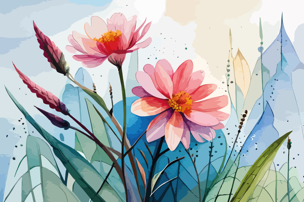 Pretty Florals Full Wall Mural