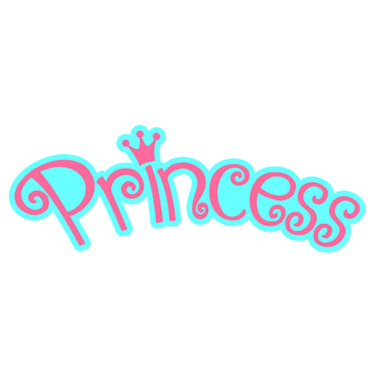 Princess Wall Sticker - Princess Text Art Decal