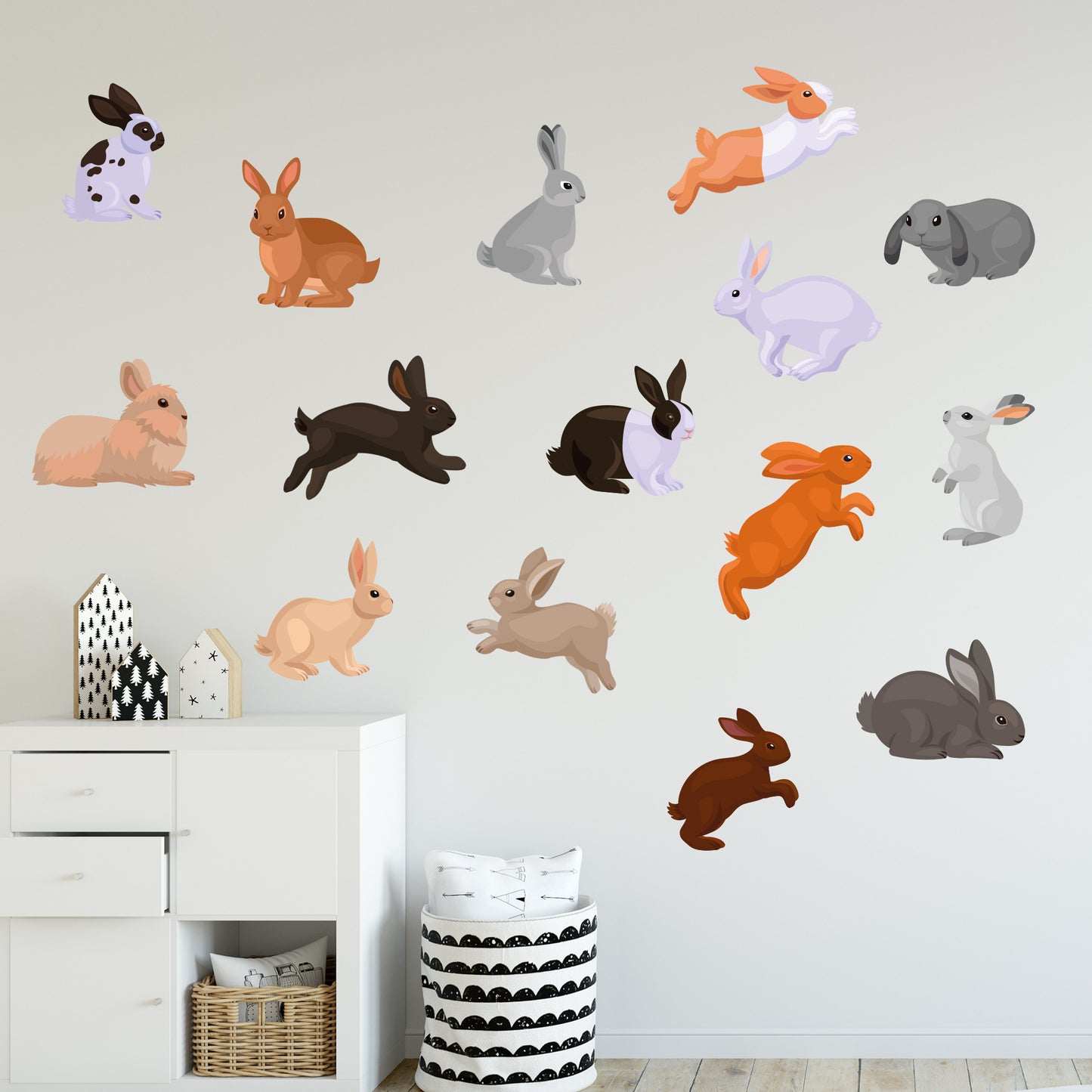 Rabbit Wall Sticker - Rabbit Decal Set Wall Sticker