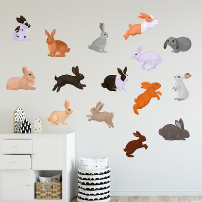 Rabbit Wall Sticker - Rabbit Decal Set Wall Sticker