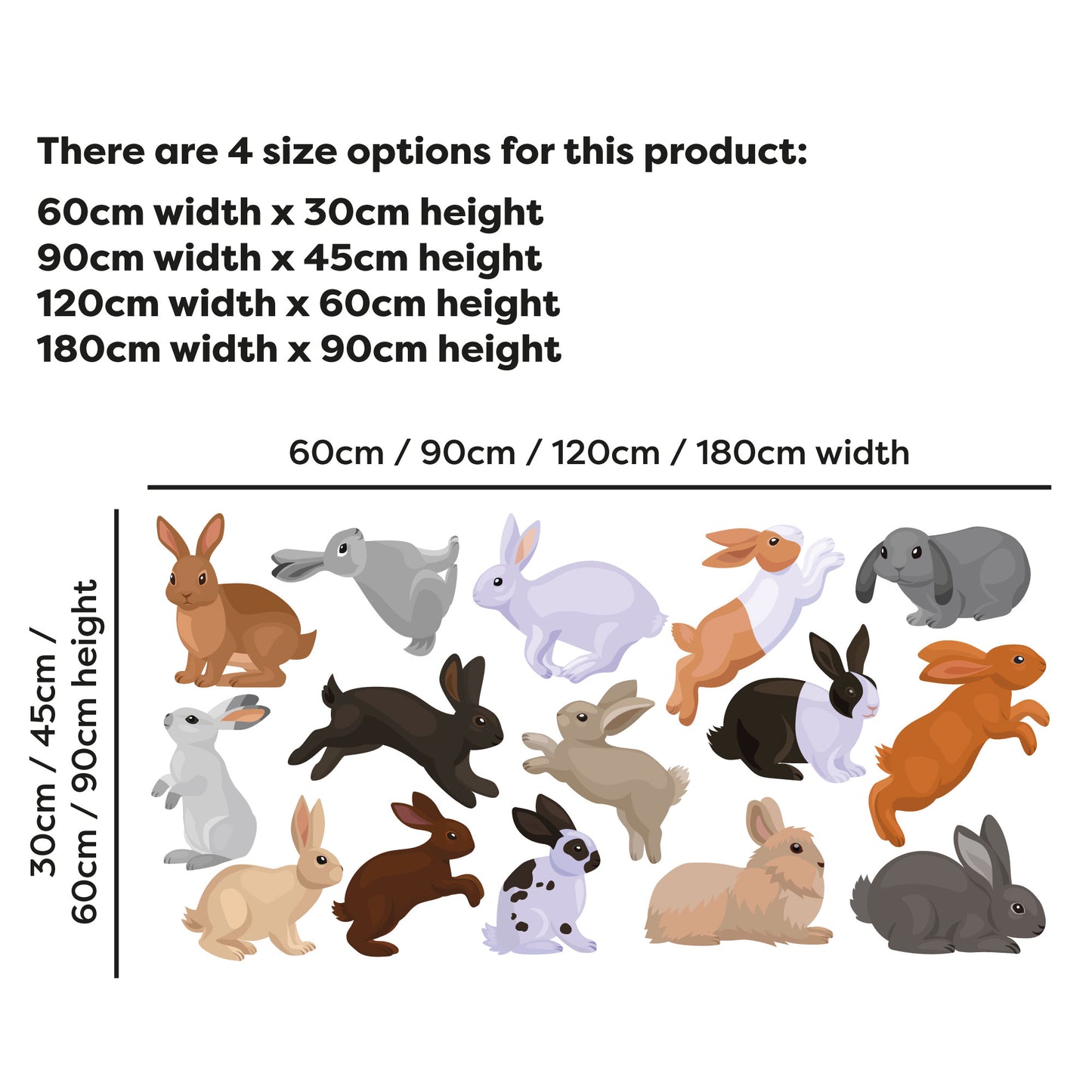 Rabbit Wall Sticker - Rabbit Decal Set Wall Sticker