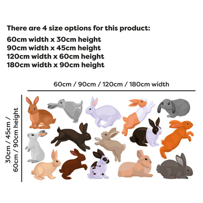 Animal Wall Sticker - Rabbit Decal Set Wall Art
