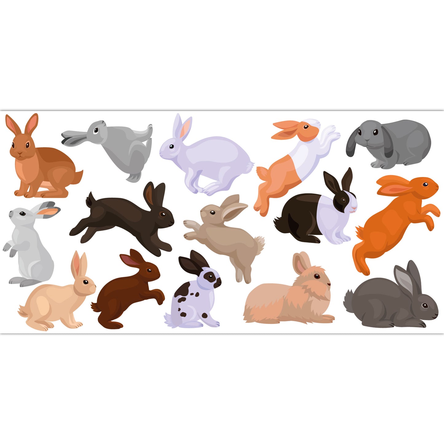 Rabbit Wall Sticker - Rabbit Decal Set Wall Sticker