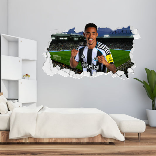 Newcastle United Football Club - Jacob Ramsey 25/26 Broken Wall Sticker