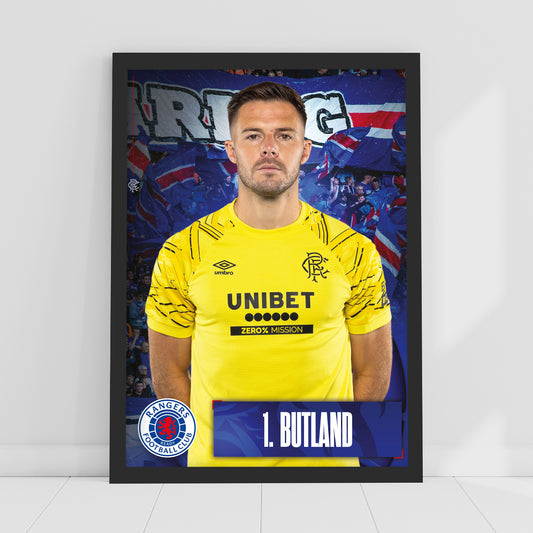 Rangers Football Club - Jack Butland 25/26 Player Print Football Art