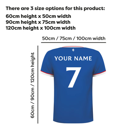 Rangers F.C - Personalised Shirt Wall Sticker
