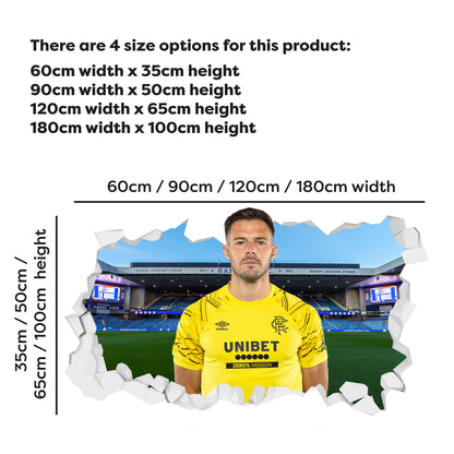 Rangers F.C Jack Butland 25/26 Broken Wall Sticker