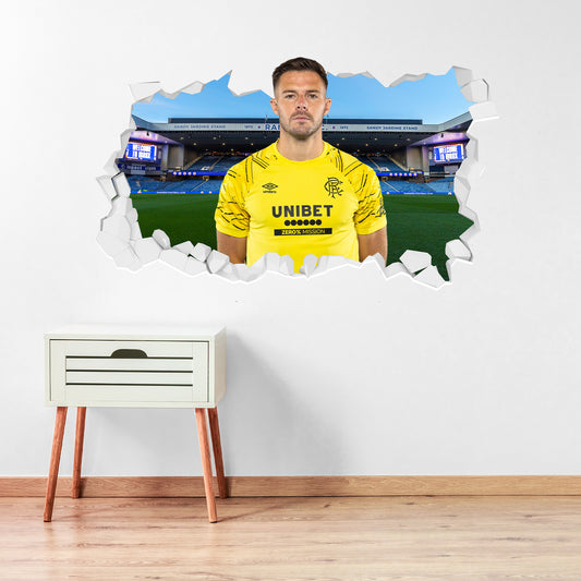 Rangers F.C Jack Butland 25/26 Broken Wall Sticker