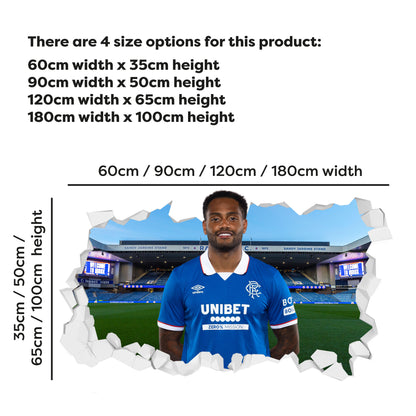 Rangers F.C Danilo 25/26 Broken Wall Sticker