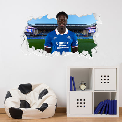 Rangers F.C Gassama 25/26 Broken Wall Sticker