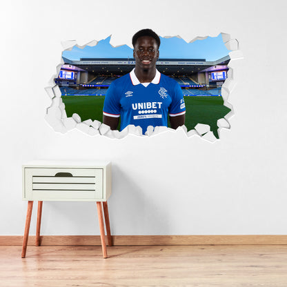 Rangers F.C Gassama 25/26 Broken Wall Sticker