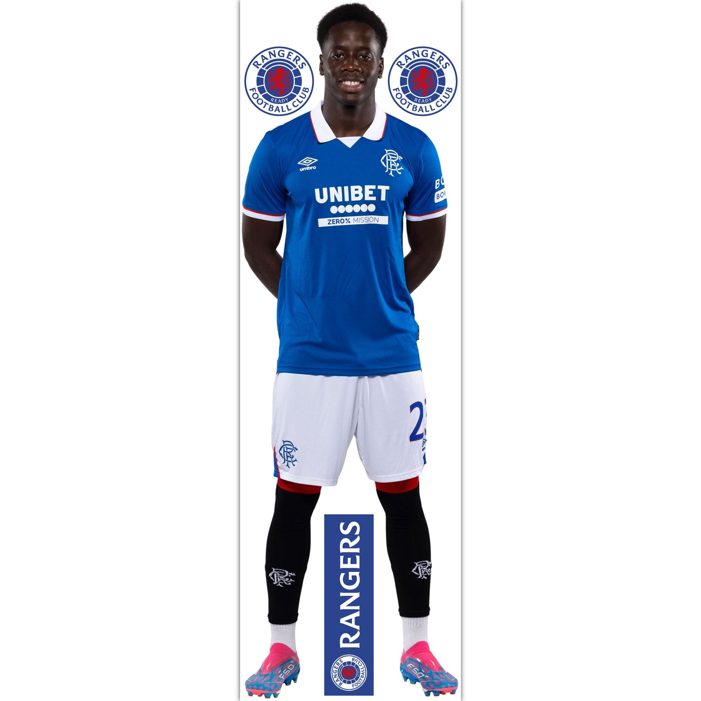 Glasgow Rangers FC - Gassama 25/26 Player Wall Sticker