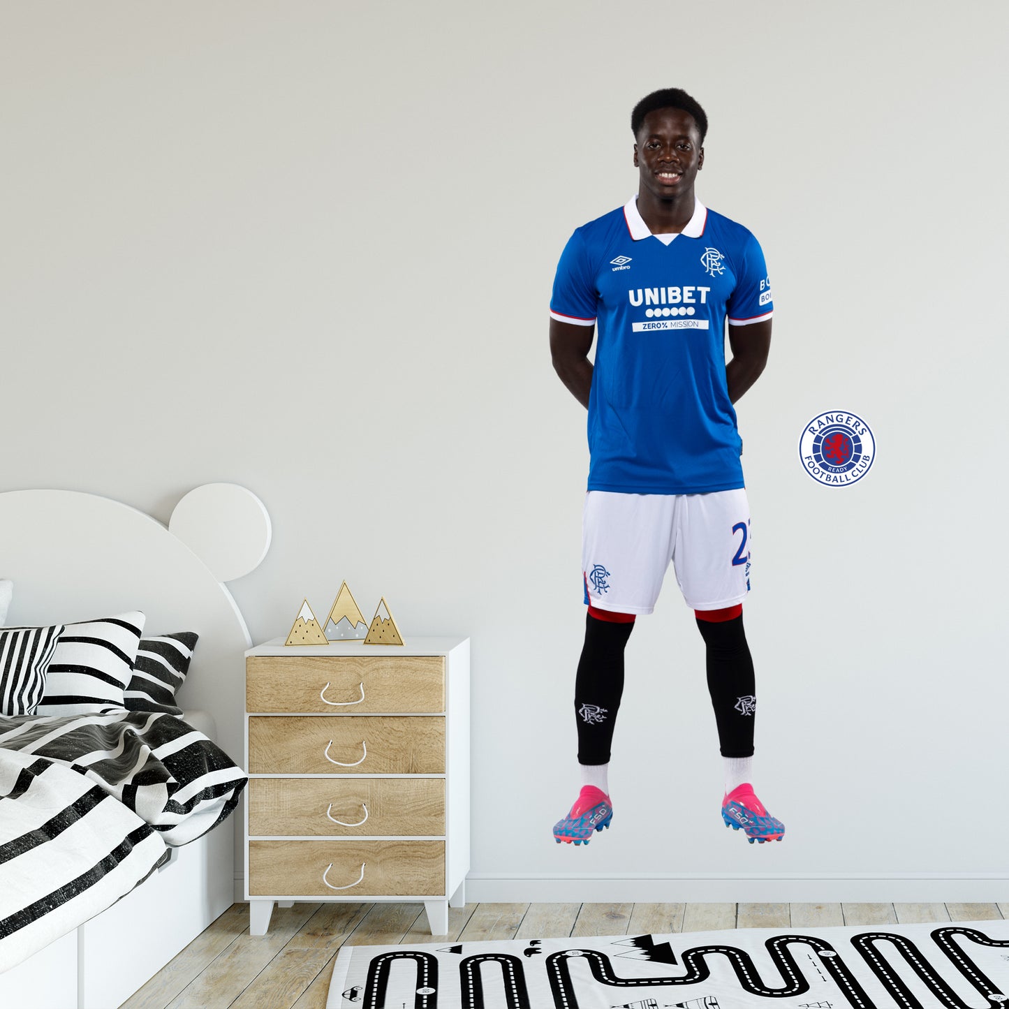 Glasgow Rangers FC - Gassama 25/26 Player Wall Sticker