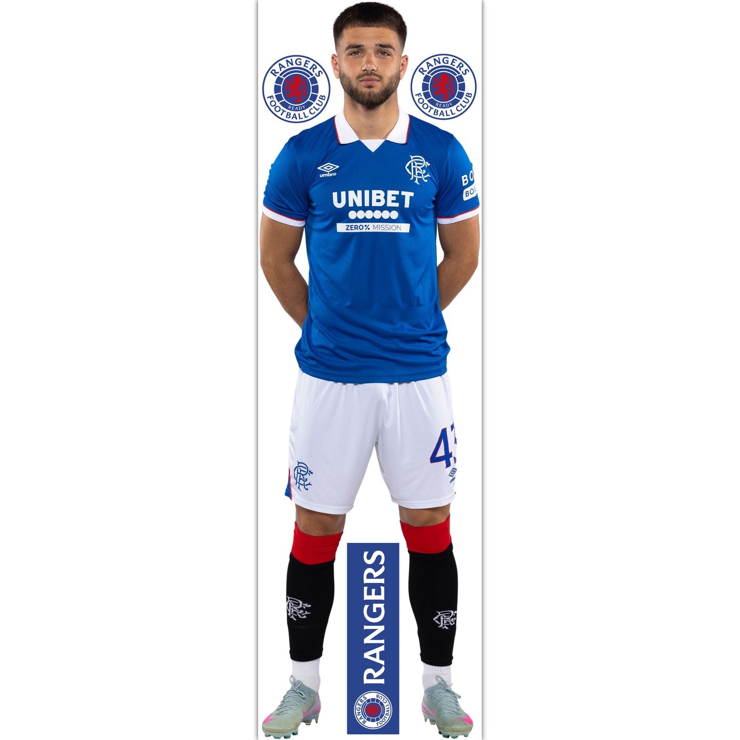 Rangers FC - Raskin 25/26 Player Wall Sticker