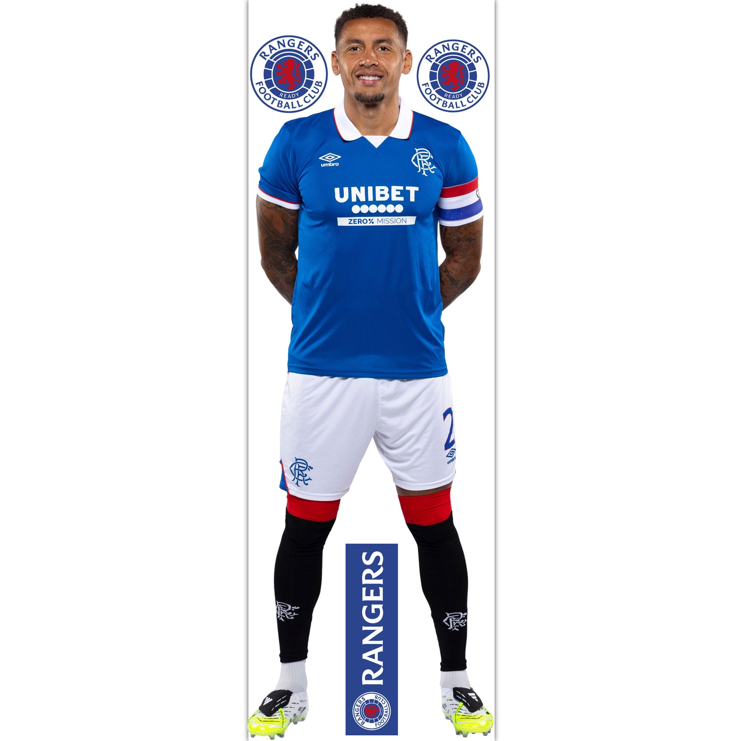 Rangers FC - James Tavernier 25/26 Player Wall Sticker